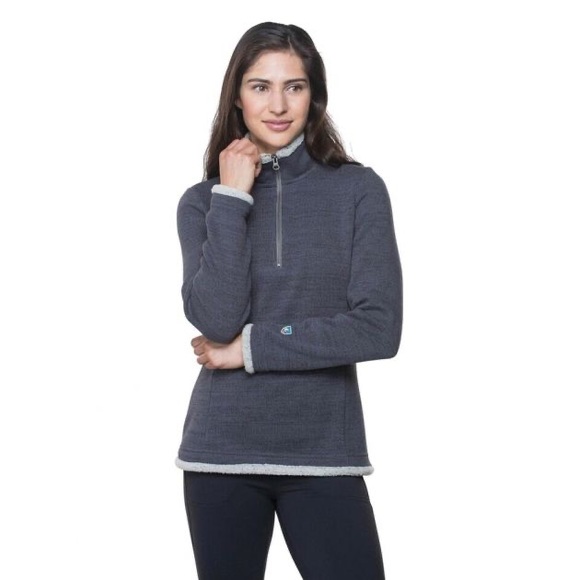 KUHL Alska Purple Quarter-Zip Fleece Pullover Sweater - Picture 1 of 16